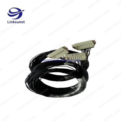 Harting 16P Crimping Industrial Wire Harness 09200163001 PTFE Insulated Cable
